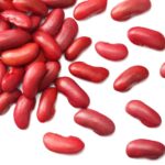 Instant pot kidney beans on a white background